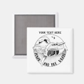 Jonah in de terwijl bijbelse kunst magneet (Voorkant / Achterkant)