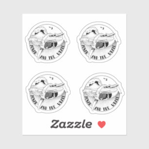 Jonah in de terwijl bijbelse kunst sticker