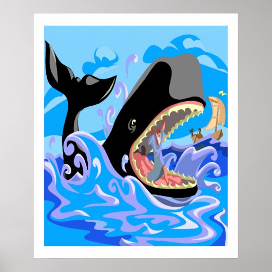 Jonah in het Poster van de walvis (Voorkant)