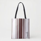 Jonah Minimalistische Strepen Monogram Tote Bag (Voorkant)