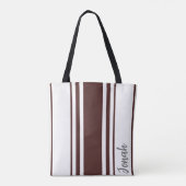 Jonah Minimalistische Strepen Monogram Tote Bag (Achterkant)