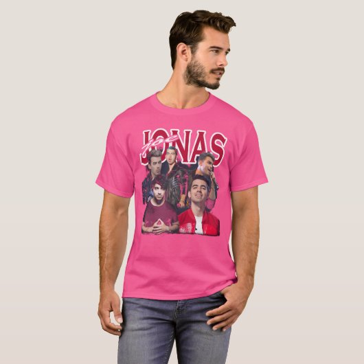 Jonas Brother Retro Collage T-shirt (Voorkant volledig)