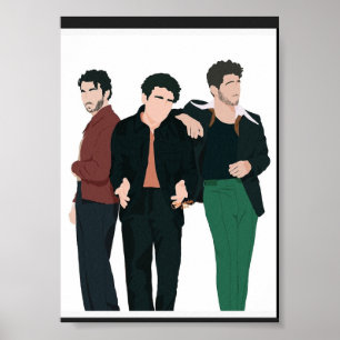 Jonas Brothers Portret Poster