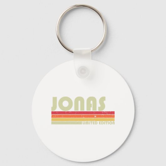 JONAS Gift Name Personalized Funny Retro B Sleutelhanger (Voorkant)