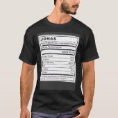 Jonas Informatie en onmiskenbare feiten T-shirt (Voorkant)