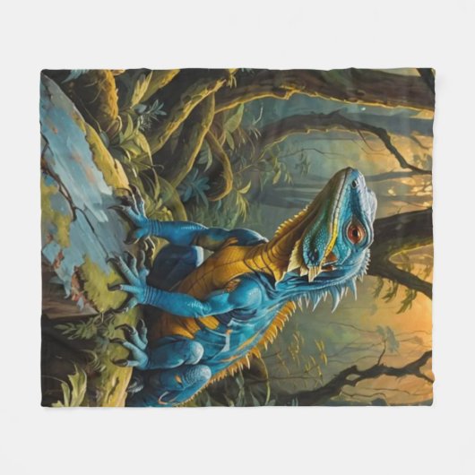 Jonas Lizard Fleece Deken (Voorkant (Horizontaal))