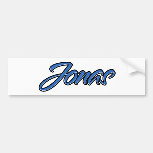 Jonas Naam blauwe sticker sticker auto sticker (Voorkant)