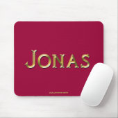 JONAS Naam-merk Gepersonaliseerde Gift Mousepad Muismat (Met muis)
