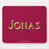 JONAS Naam-merk Gepersonaliseerde Gift Mousepad Muismat (Voorkant)
