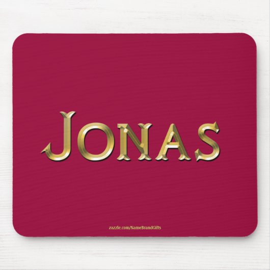 JONAS Naam-merk Gepersonaliseerde Gift Mousepad Muismat (Voorkant)