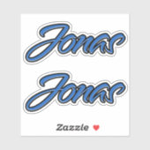 Jonas Name blue Aufkleber Sticker Stickerset (Vel)