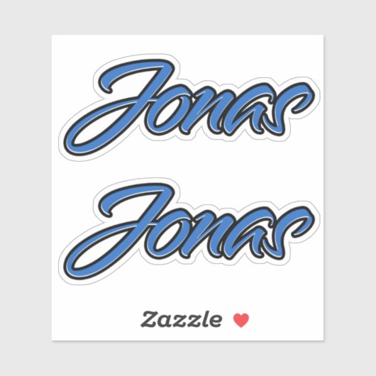 Jonas Name blue Aufkleber Sticker Stickerset (Vel)