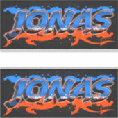 Jonas Vorname Name Graffiti Aufkleber Sticker (Voorkant)