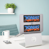 Jonas Vorname Name Graffiti Aufkleber Sticker (Laptop op bureau)