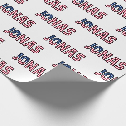 Jonas Vorname Name USA US Geschenkpapier Papier (Hoek)