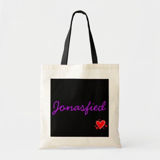 Jonasfied (paars) tote bag (Voorkant)