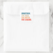 Jonathan De Man De Mythe De Legende Vierkante Sticker (Tas)