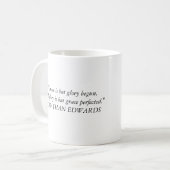 Jonathan Edwards Coffee Cup: "Grace is maar glor.. Koffiemok (Voorkant links)