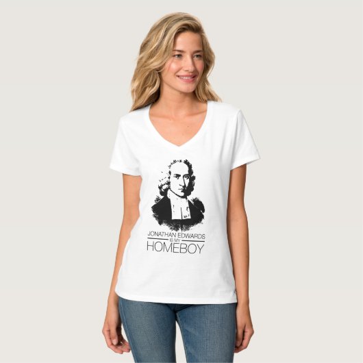 Jonathan Edwards is mijn homeboy T-shirt (Voorkant volledig)