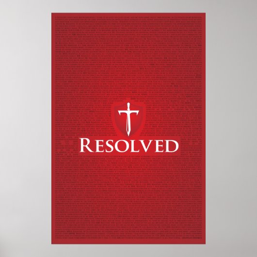 Jonathan Edwards Resolution poster (Voorkant)