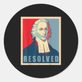 Jonathan Edwards Resolved Calvinist Reformed  Ronde Sticker (Voorkant)