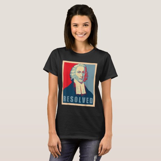 Jonathan Edwards Resolved Calvinist Reformed T-shirt (Voorkant volledig)