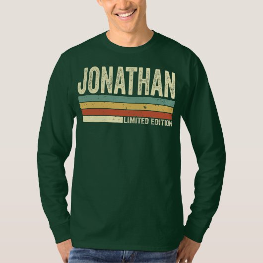 Jonathan Gift Name Persoonlijke Funny Retro T-shirt (Voorkant)