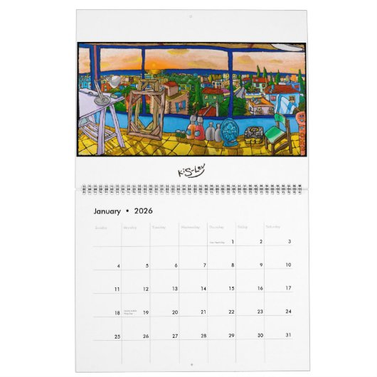 Jonathan Kis-Lev Art Calendar 2018 Kalender (Jan 2026)