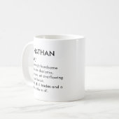 Jonathan naam, Bewerkbare naam, Aangepaste naam Koffiemok (Voorkant links)