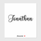 Jonathan Name - Handgeschreven kalligrafie Sticker (Vel)