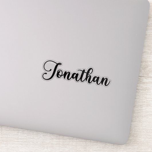 Jonathan Name - Handgeschreven kalligrafie Sticker (Detail)