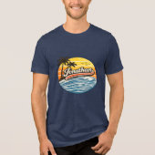 Jonathan Retro Sunset Name Design Tri-Blend Shirt (Voorkant)