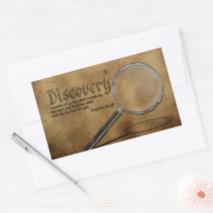 Jonathan Swift Inspirerend quote "Discovery" Rechthoekige Sticker