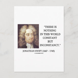 Jonathan Swift is niet constant, maar onstandvasti Briefkaart