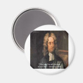 Jonathan Swift Leef Leven Humor Citaten Magneet (Voorkant / Achterkant)