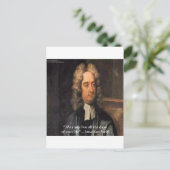 Jonathan Swift Live Life Humor Quote Briefkaart (Staand voorkant)
