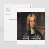Jonathan Swift Live Life Humor Quote Briefkaart (Voorkant / Achterkant)