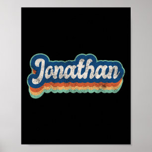 Jonathan Voornaam Jongen Vintage Stijl 70s 80s Per Poster