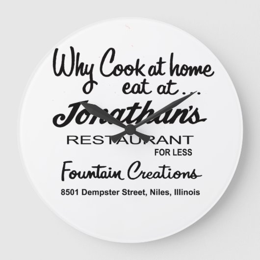 Jonathan's Restaurant, Niles, IL Grote Klok (Voorkant)