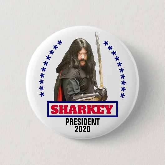 Jonathon Sharkey voor President Ronde Button 5,7 Cm (Voorkant)
