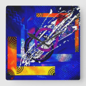 JONCTIE van Christèle Chabrette Vierkante Klok (Voorkant)