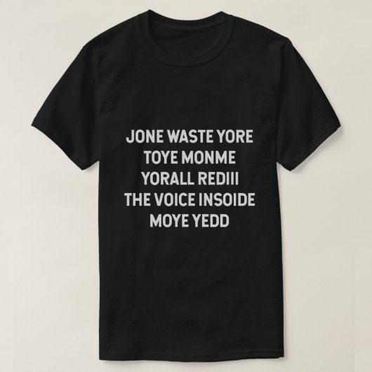 Jone verspilt je tijd t-shirt (Design voorkant)