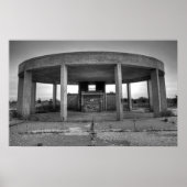 Jones Beach Gazebo (zwart en wit) Poster (Voorkant)