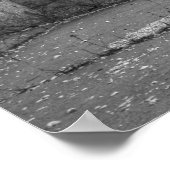 Jones Beach Gazebo (zwart en wit) Poster (Hoek)