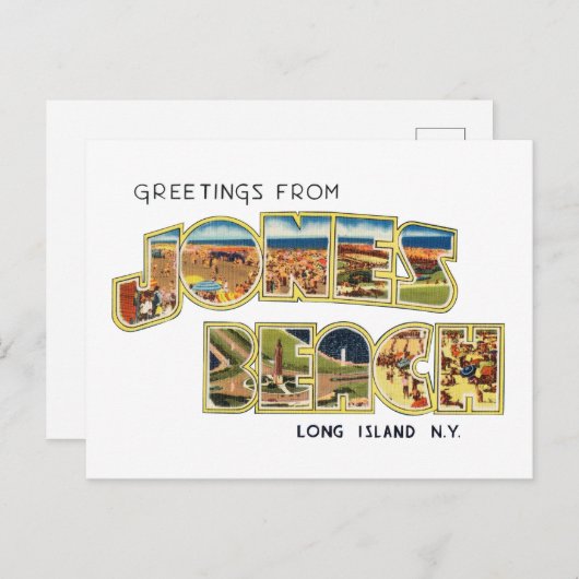 Jones Beach Long Island New York Briefkaart (Voorkant / Achterkant)