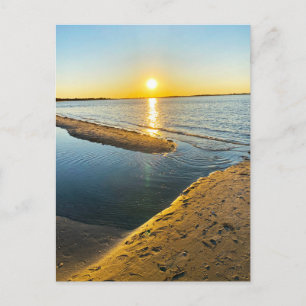 Jones Beach New York NY LI Strand Zonsondergang Briefkaart