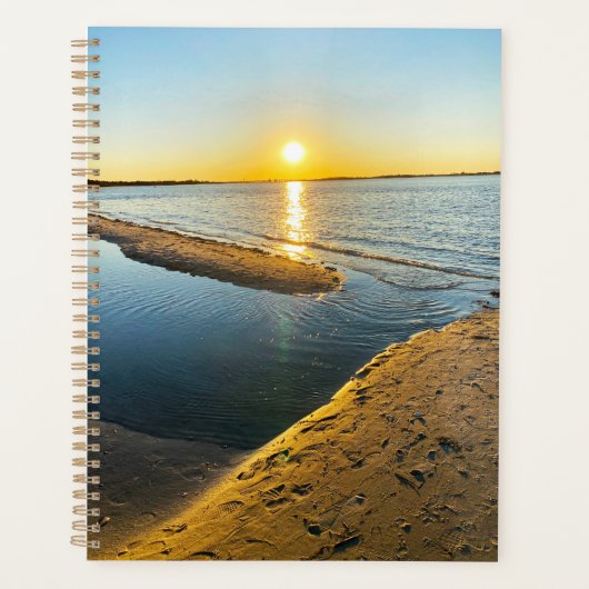 Jones Beach New York NY LI Strand Zonsondergang Planner (Voorkant)