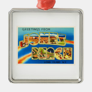 Jones Beach New York NY Vintage Travel Souvenir Metalen Ornament
