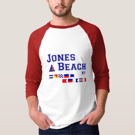 Jones Beach NY Signal Flags T-shirt (Voorkant)