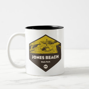 Jones Beach State Park New York Tweekleurige Koffiemok
